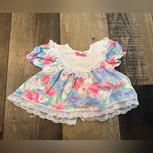 Vintage 90s floral baby girl Spring/Easter dress size 6-9 months